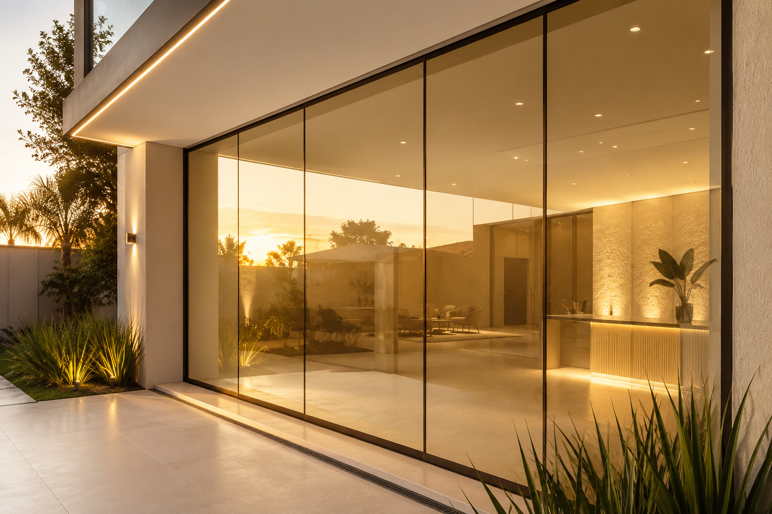 Vidro laminado refletivo champagne NG Reflect New Glass
